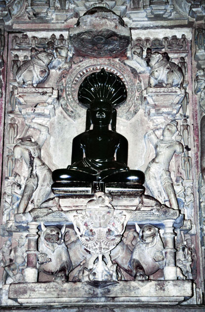 Altar at Khajuraho temple. India.