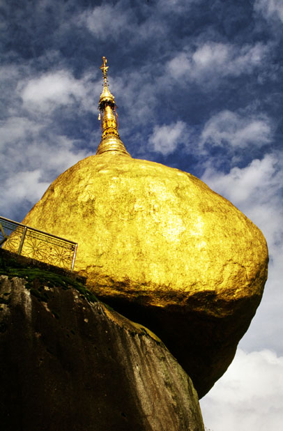 Holy stupa at Kyaiktiyo. Myanmar (Burma).