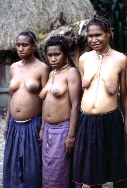 Villagers from Dani tribe. Papua,  Indonesia.
