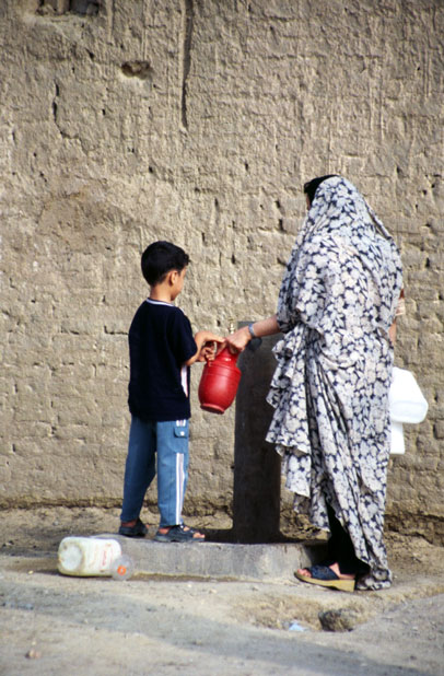 Local people at Kharanagh village. Iran.