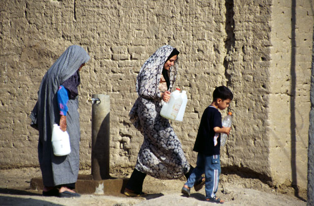 Local people at Kharanagh village. Iran.