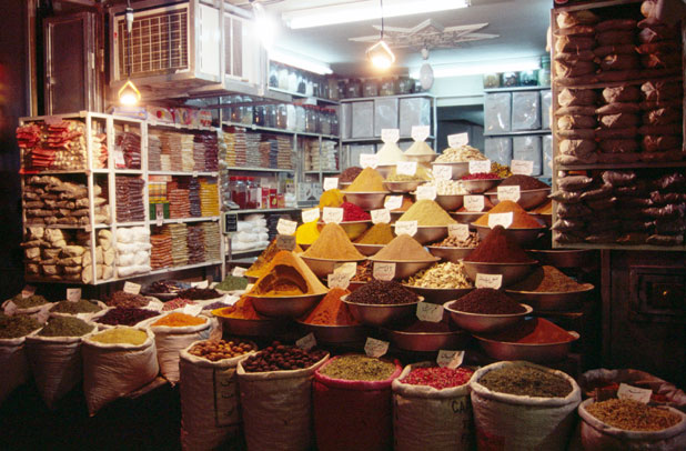 Spicy shop at bazaar (Bazar-e Vakil). Shiraz. Iran.