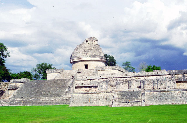 Observatory, built 900-1100 A.D. in Maya Toltec Architectural Style, Chichen Itza. Mexico.