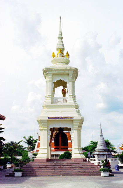Bell at one of the many Bangkok temples. Thailand.