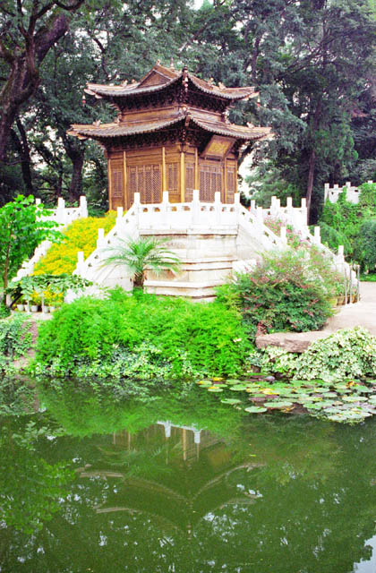 Gardens at Golden temple near Kunming. China.