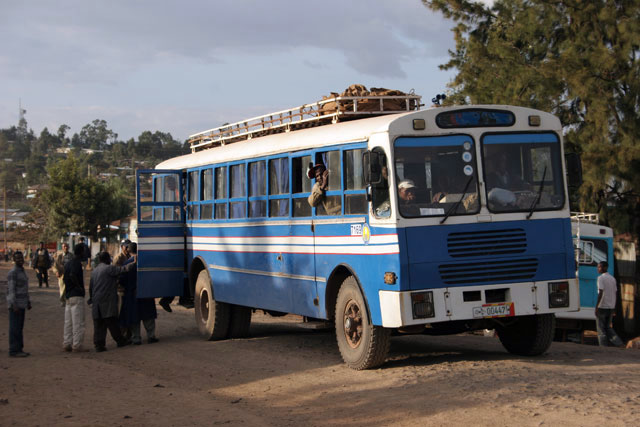 Bus, Hosaina village. South,  Ethiopia.