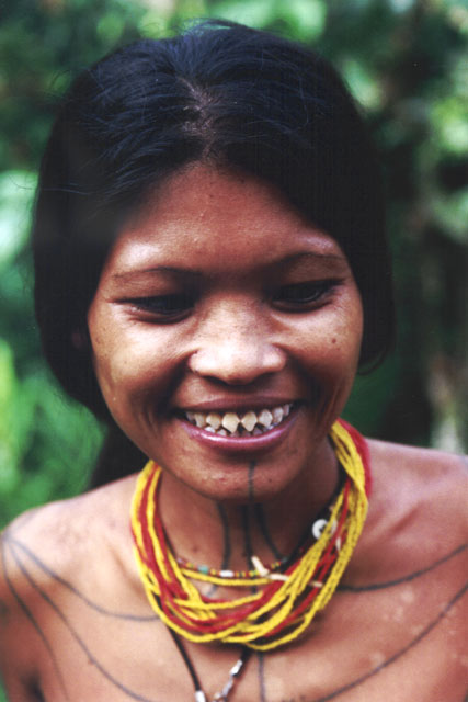 Teeth sharpening - one of the mentawai traditions. Siberut island. Sumatra,  Indonesia.