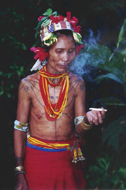Mentawai woman. Siberut island. Sumatra,  Indonesia.