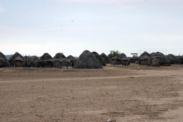 Karo tribe village. South,  Ethiopia.