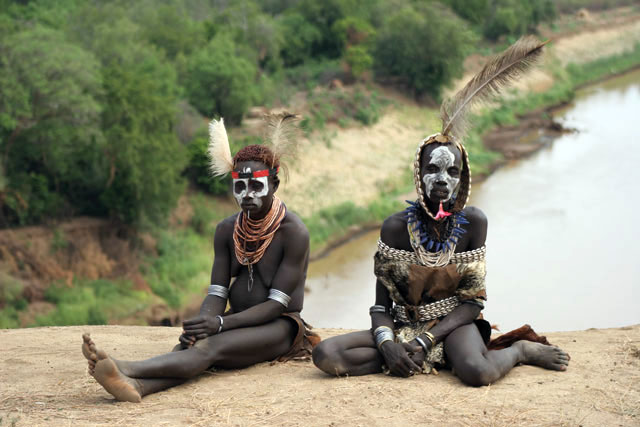 Karo women. South,  Ethiopia.