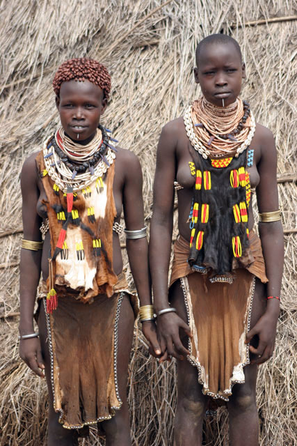 Karo women. South,  Ethiopia.