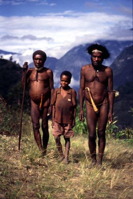 Villagers from Dani tribe. Papua,  Indonesia.