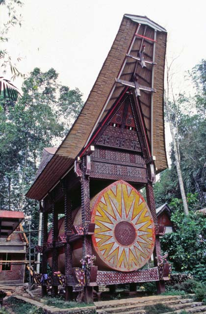 Traditional Toraja architecture. Tana Toraja area. Sulawesi,  Indonesia.