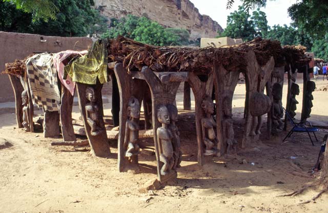 Togu-na, a traditional meeting place for village elders, Yaba-Talu village at Dogon country. Mali.