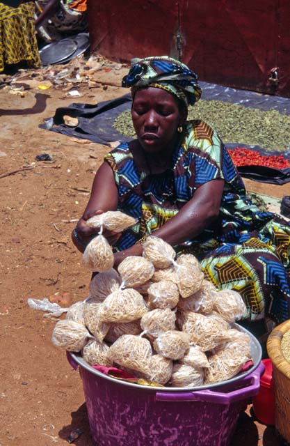 Woman at market at Bandiagara town. Mali.