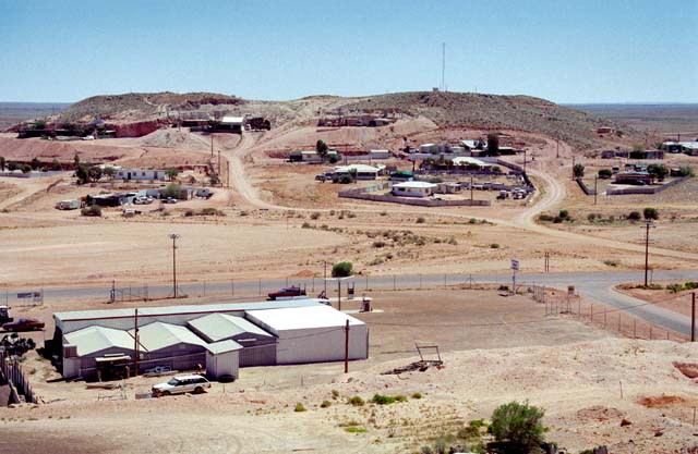 Town Coober Pedy - one of the largest opal mines at world. Australia.