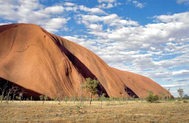 Ayers Rock (Uluru). One the biggest world monolit. Australia.