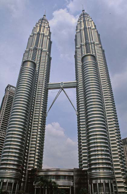 Petronas Twin Towers - one of the highest buildings at the world. Kuala Lumpur city. Mainland,  Malaysia.