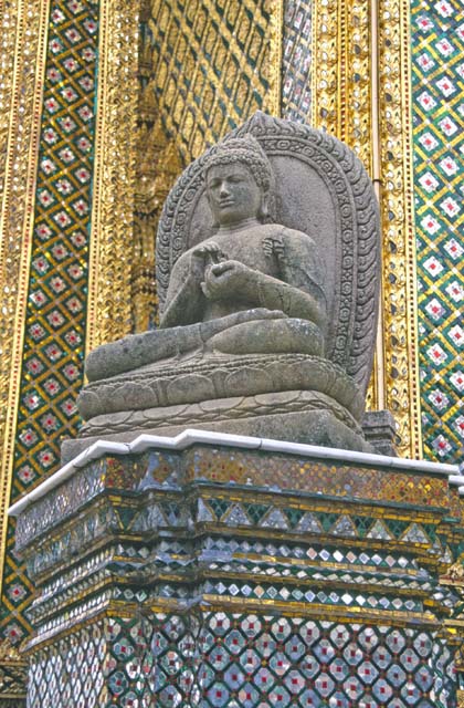 Buddha and royal palace in Bangkok. Thailand.