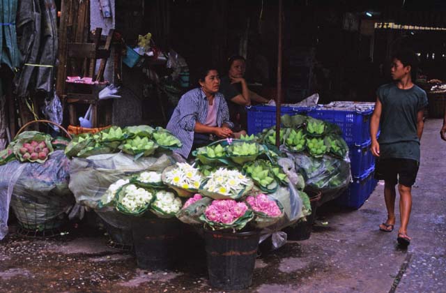 Flower market. Bangkok. Thailand.