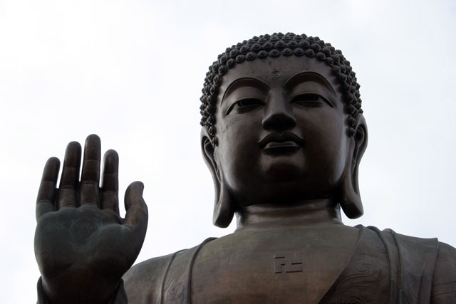 Tian Tan Buddha statue. Hong Kong.