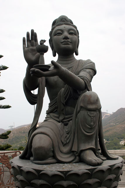 Monastery of Tian Tan Buddha statue. Hong Kong.