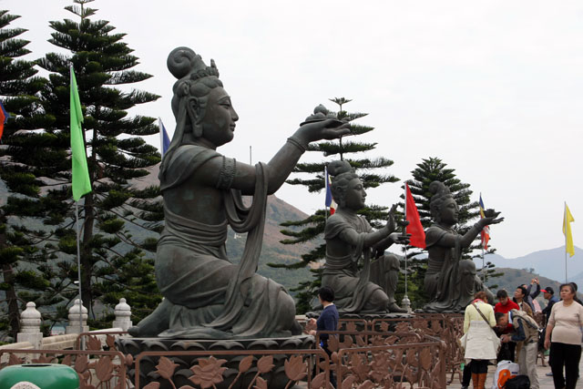 Monastery of Tian Tan Buddha statue. Hong Kong.