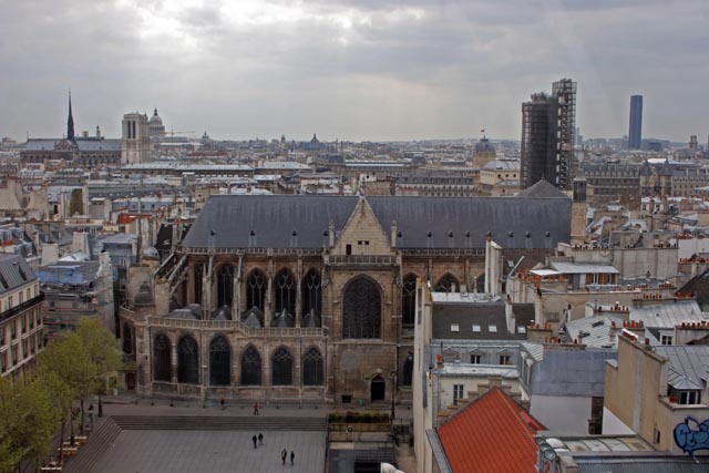 View from Pompidou Centre, Paris. France.