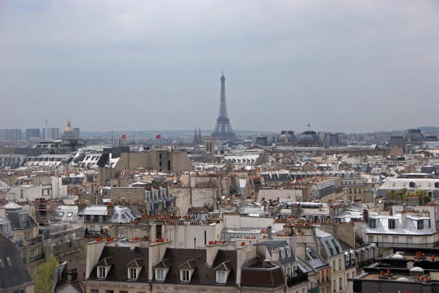View from Pompidou Centre, Paris. France.