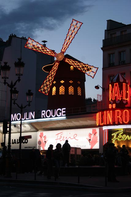 Cabaret Moulin Rouge at Montmartre, Paris. France.