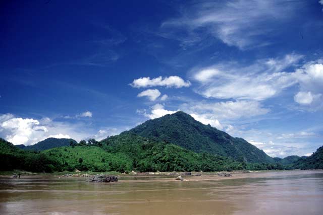 Mekong river in north Laos. Laos.