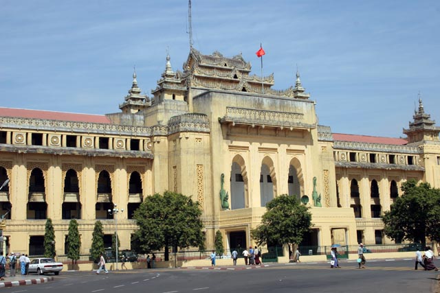 Colonial architecture, Sule Paya, Yangon. Myanmar (Burma).