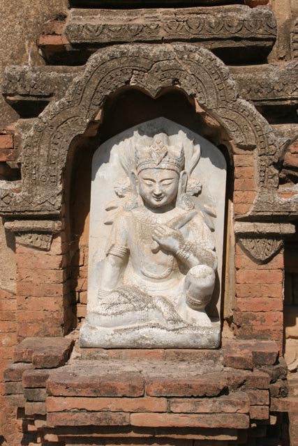 Relief at one of the Temples of Bagan. Myanmar (Burma).