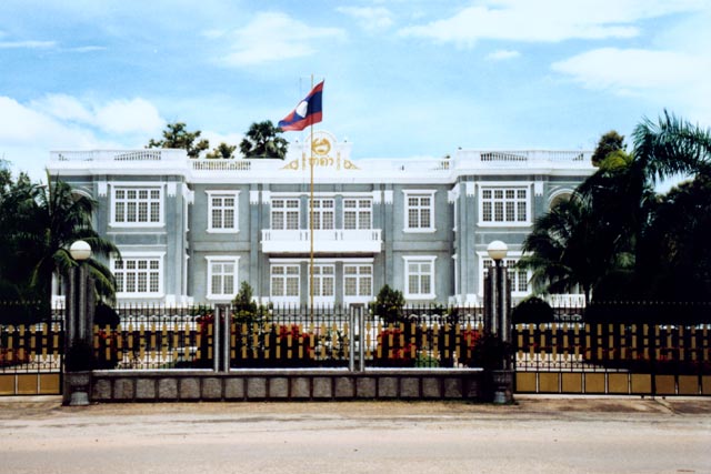 Presidental palace in Vientiane. Laos.