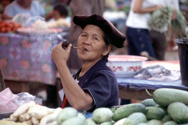 Market in Udomxai. Laos.