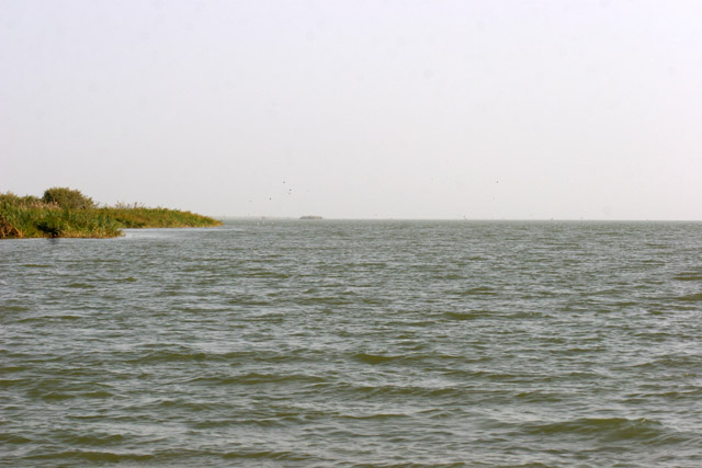 Entry of Chari river and view to the Lake Chad. Cameroon.