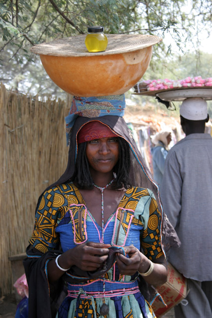 Woman at the market - probably Bororo ethnic. Lake Chad area. Cameroon.