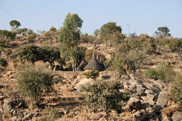 Mountain village Djingliya at Mandara Mountains. Cameroon.