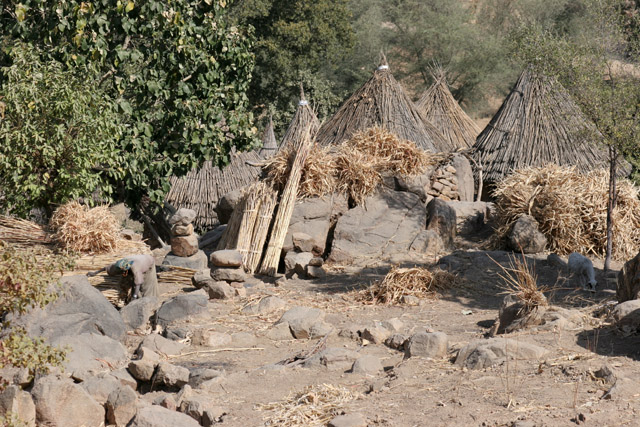 Mountain village Djingliya at Mandara Mountains. Cameroon.
