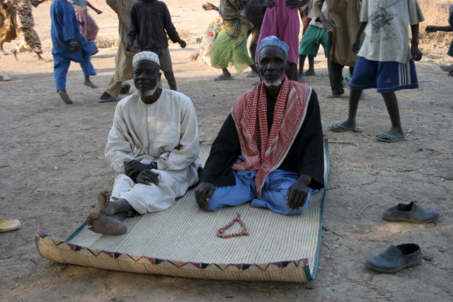 At street at Maga village. Cameroon.