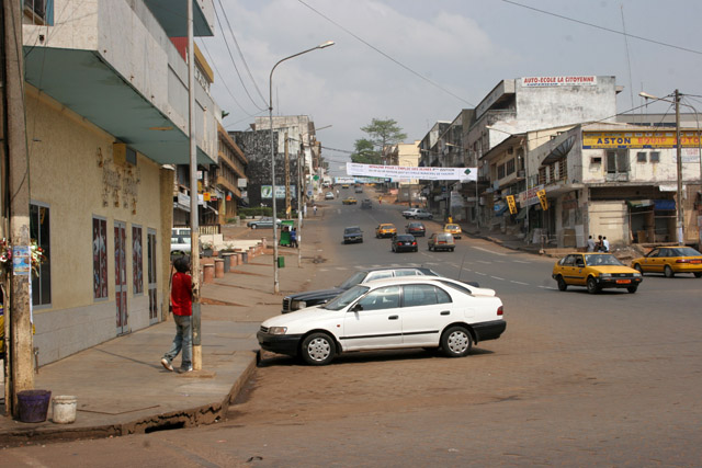 Street at Yaounde capital. Cameroon.