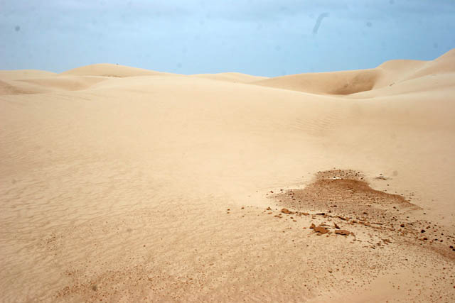 Sand dunes at south coast of Socotra (Suqutra) island. Yemen.