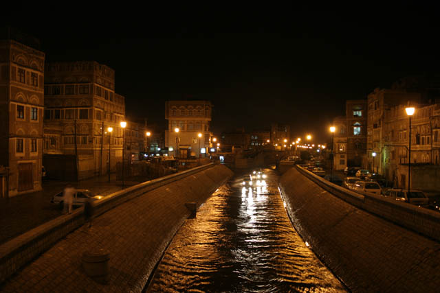 Old Sana at night. Yemen.
