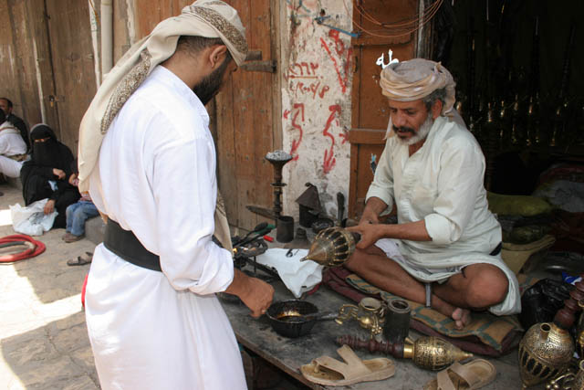 Shop with hookahs. It is also repair center. Sana city. Yemen.