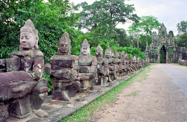 South gate of Angkor Thom. Angkor Wat temples area. Cambodia.