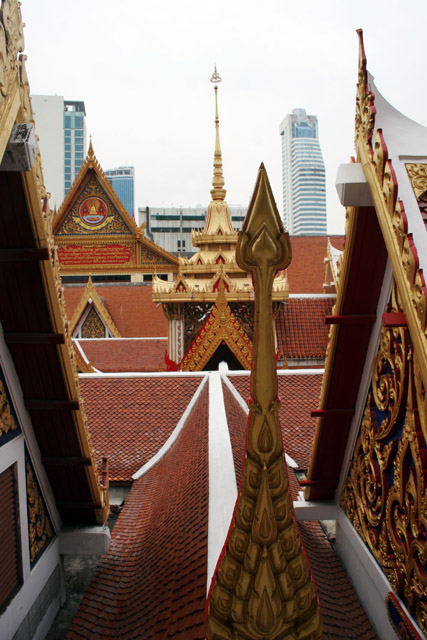 Wat Hua Lamphong Temple is located in the middle of the modern city center, Bangkok, Thailand. Thailand.