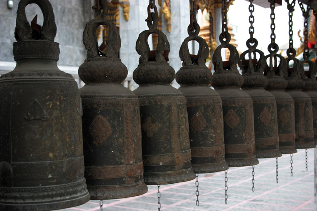 Bells at Wat Hua Lamphong Temple, Bangkok, Thailand. Thailand.