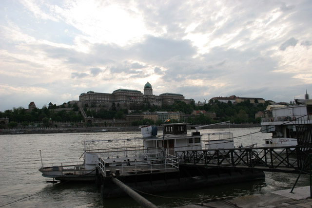 View from Danube River to Buda Castle, Budapest. Hungary.