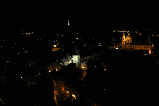 Awesome Prague panorama from balloon. Czech Republic.