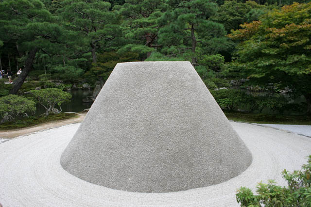 Ginkaku-ji temple (Temple of Silver Pavilon) is a Zen temple at the foot of Kyoto's Higashiyama (eastern mountains). It is surrounded by interesting garden with zen feeling, Kyoto. Japan.